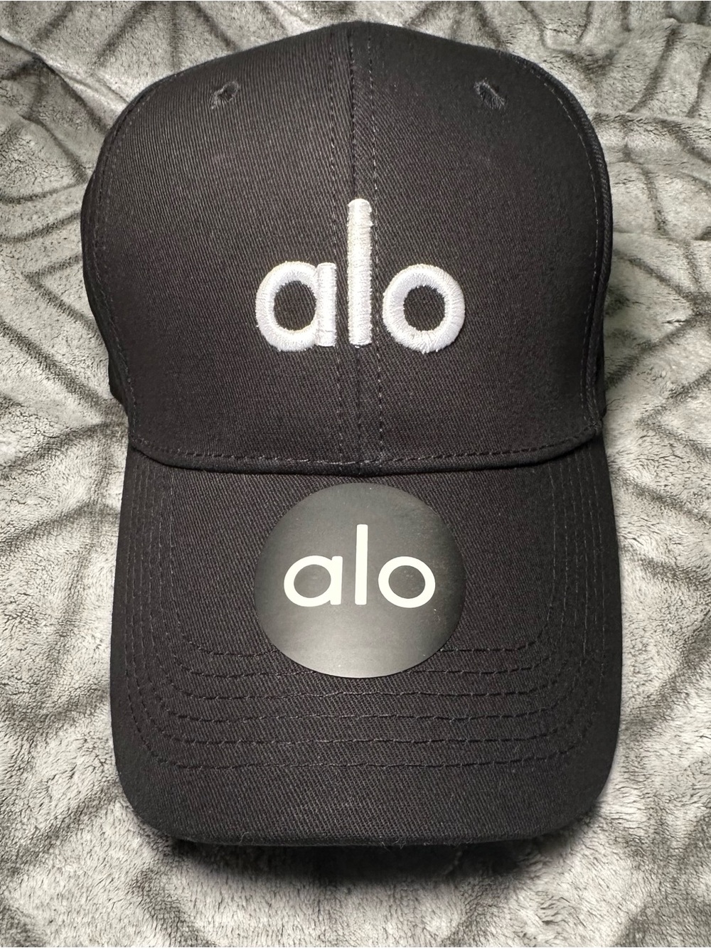 Alo Black Logo Baseball Cap